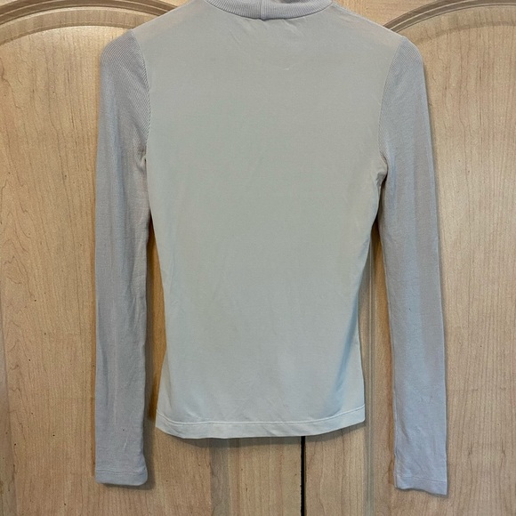 Alexanderwang.t Sheer Rib Long Sleeve Turtleneck. - Picture 3 of 3